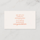 Carte De Visite Main violette rétro tractée (Dos)