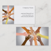 Carte De Visite Mains colorées (Devant / Derrière)