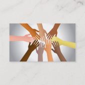 Carte De Visite Mains colorées (Dos)