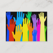 Carte De Visite Mains colorées (Dos)