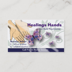 Carte De Visite Mains curatives - affaires Card-1