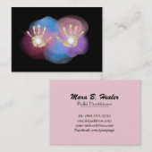 Carte De Visite Mains curatives de feuille d'or de Reiki de *~* (Devant / Derrière)