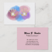 Carte De Visite Mains curatives de Reiki de *~* rayonnant la (Devant / Derrière)