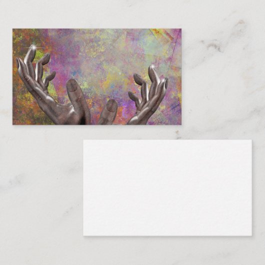 Carte De Visite Mains d'artiste (Devant / Derrière)