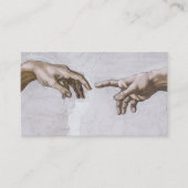 Carte De Visite Mains de Dieu et Adam par Michel-Ange (Devant)