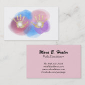 Carte De Visite Mains de feuille d'or de *~* rayonnant la guérison (Devant / Derrière)