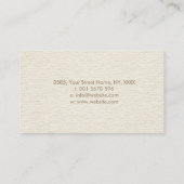 Carte De Visite Mains de guérison Reiki en Or Lotus Pastel (Dos)