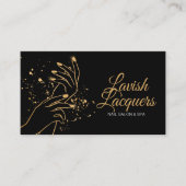 Carte De Visite Mains de manucure - illustration d'art de ligne -  (Devant)