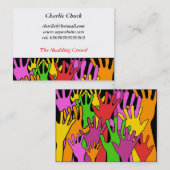 Carte De Visite Mains de ondulation (Devant / Derrière)