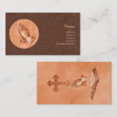 Carte De Visite Mains de prière (Devant / Derrière)