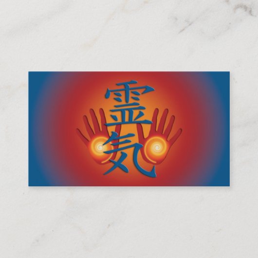 Carte De Visite Mains de REIKI (Devant)