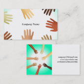 Carte De Visite Mains diverses, nom de la société (Devant / Derrière)