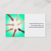 Carte De Visite Mains diverses, nom de la société (Dos)