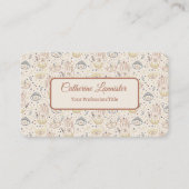 Carte De Visite Mains magiques avec yeux en code QR pastel (Devant)
