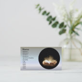 Carte De Visite Mains pliées tenant la lumière (Debout devant)