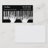 Carte De Visite Mains sur le clavier (Devant / Derrière)