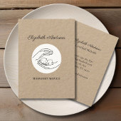 Carte De Visite Mains tenant un bébé -blanc point simple-moderne