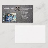 Carte De Visite Maintenance automatique | Mécanique | Acier | Serv (Devant / Derrière)