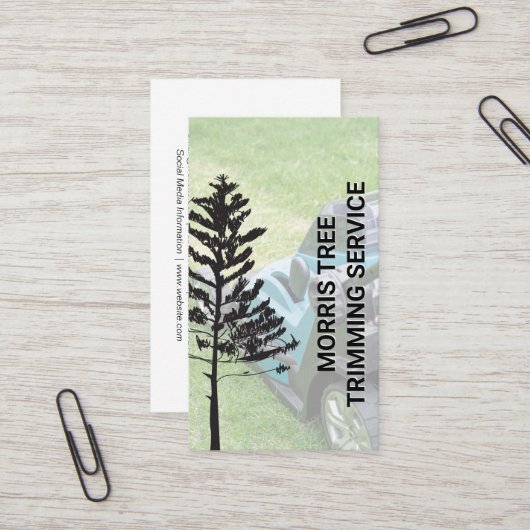 Carte De Visite Maintenance de l'arbre | Paysage | tondeuse (Devant/Arrière en situation)
