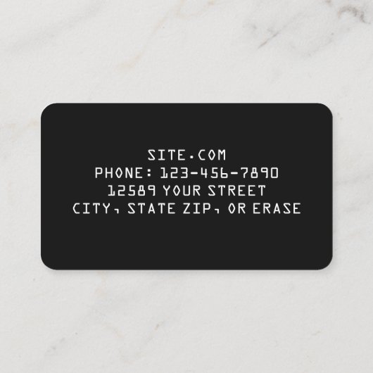 Carte De Visite Maintenance des ventes (Dos)