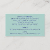 Carte De Visite Maintenance du pool bleu (Dos)