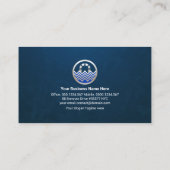 Carte De Visite Maintenance minimale des bassins d'eau bleu (Dos)