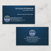 Carte De Visite Maintenance minimale des bassins d'eau bleu (Devant / Derrière)