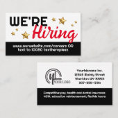 Carte De Visite Maintenant embaucher de l'aide pour l'emploi emplo (Devant / Derrière)