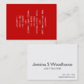 Carte De Visite Maintenez calme et continuez le HTML (dans toute (Devant / Derrière)