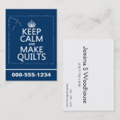 Carte De Visite Maintenez calme et faites les édredons (toutes les (Devant / Derrière)