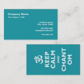 Carte De Visite Maintenez calme et le chant OM (Devant / Derrière)
