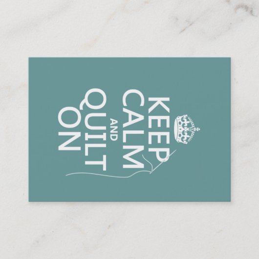 Carte De Visite Maintenez le calme et l'édredon dessus - (Devant)