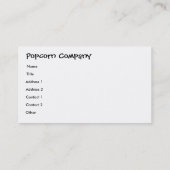 Carte De Visite Maïs éclaté (Dos)