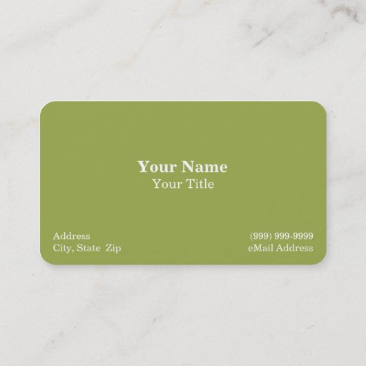 Carte De Visite Maïs / Maïs (Dos)