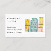 Carte De Visite Maison assise Animaux de compagnie assise Maison (Dos)