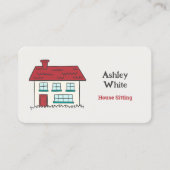 Carte De Visite Maison assise QR personnalisée (Devant)