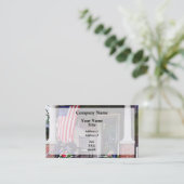 Carte De Visite Maison avec drapeau Betsy Ross (Debout devant)