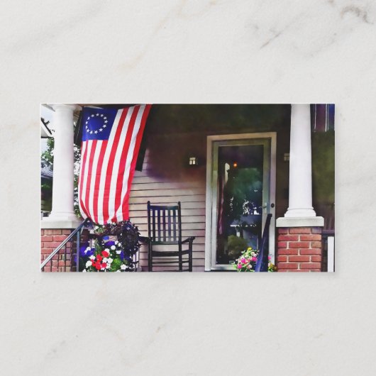 Carte De Visite Maison avec drapeau Betsy Ross (Dos)