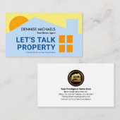 Carte De Visite Maison Bâtiment Silhouette Sunrise Sky (Devant / Derrière)