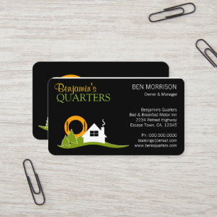 Carte De Visite Maison Blanche Bed and Breakfast noir B&B