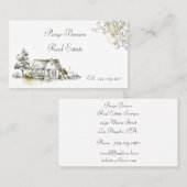 Carte De Visite Maison blanche et noire (Devant / Derrière)