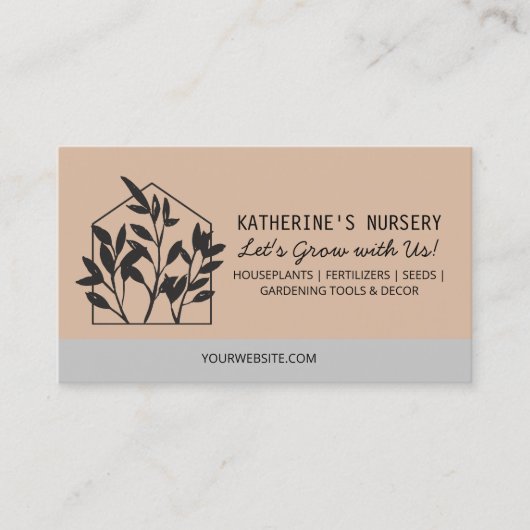 Carte De Visite Maison Boutique Nursery Moderne Abstrait (Devant)