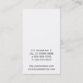 Carte De Visite Maison/Chambre/tango (Dos)