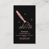 Carte De Visite Maison Cleaner Rose Service de nettoyage Or Busine (Dos)