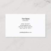 Carte De Visite Maison Construction et menuiserie Logo en Plane de (Dos)