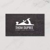 Carte De Visite Maison Construction et menuiserie Logo en Plane de (Devant)