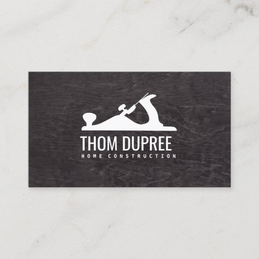 Carte De Visite Maison Construction et menuiserie Logo en Plane de (Devant)