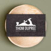 Carte De Visite Maison Construction et menuiserie Logo en Plane de