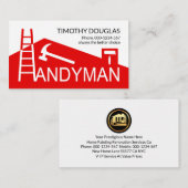 Carte De Visite Maison créative Bâtiment de brosse d'échelle sur l (Devant / Derrière)