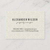 Carte De Visite Maison | Damas (Dos)